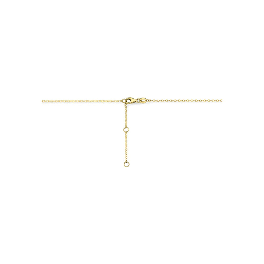 14k geelgouden collier met diamant 0,21 ct