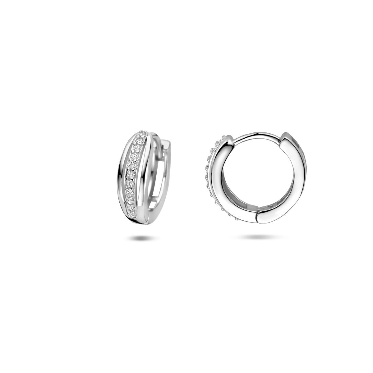 Aros de plata con circonitas – plata 925 rodiada