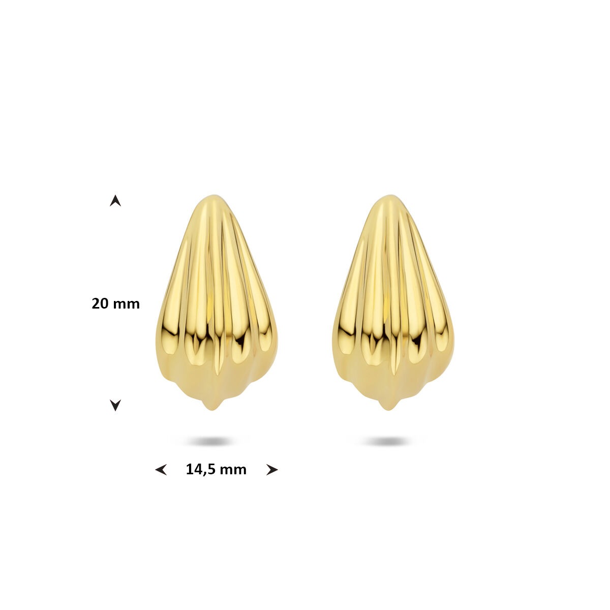 Aros de plata chapados en oro – toque dorado refinado