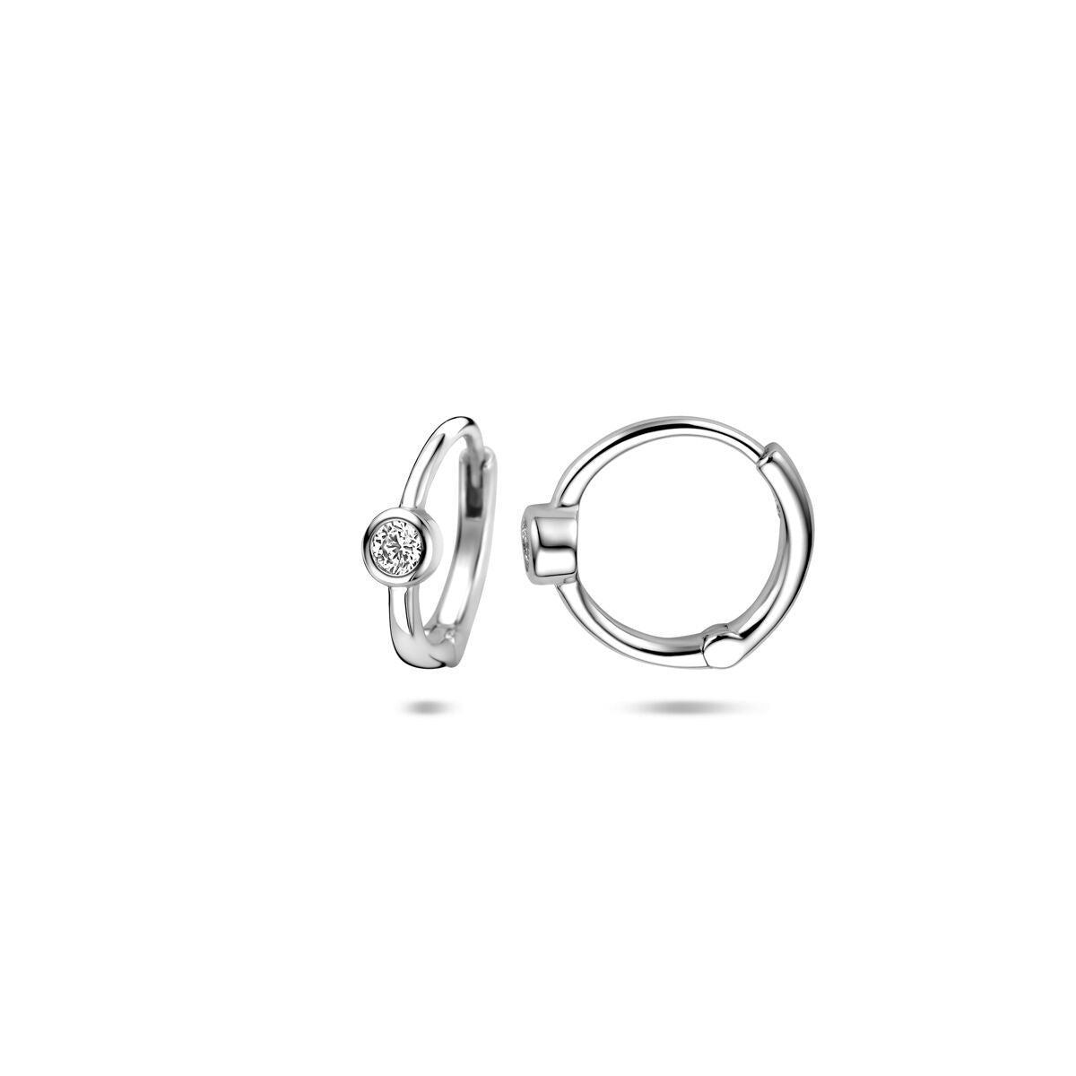 Aros de plata con circonitas – rodiados