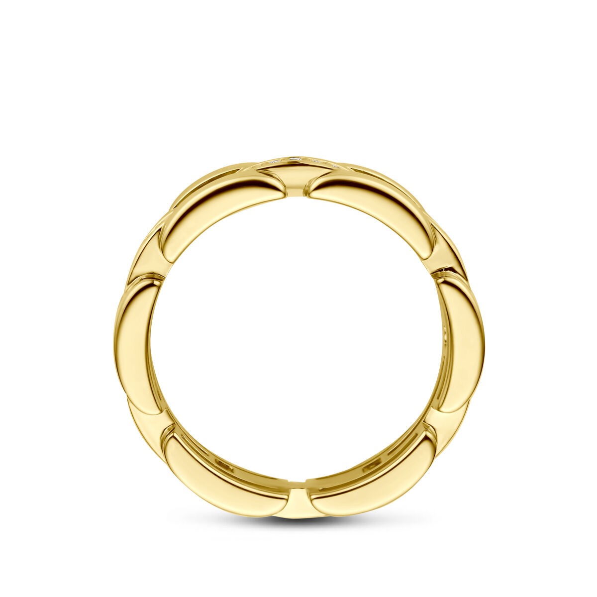 anillo de oro amarillo de 14k con diamante