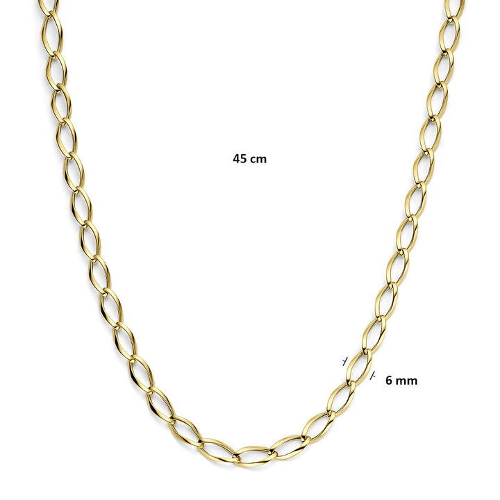 9k Geelgouden anker collier