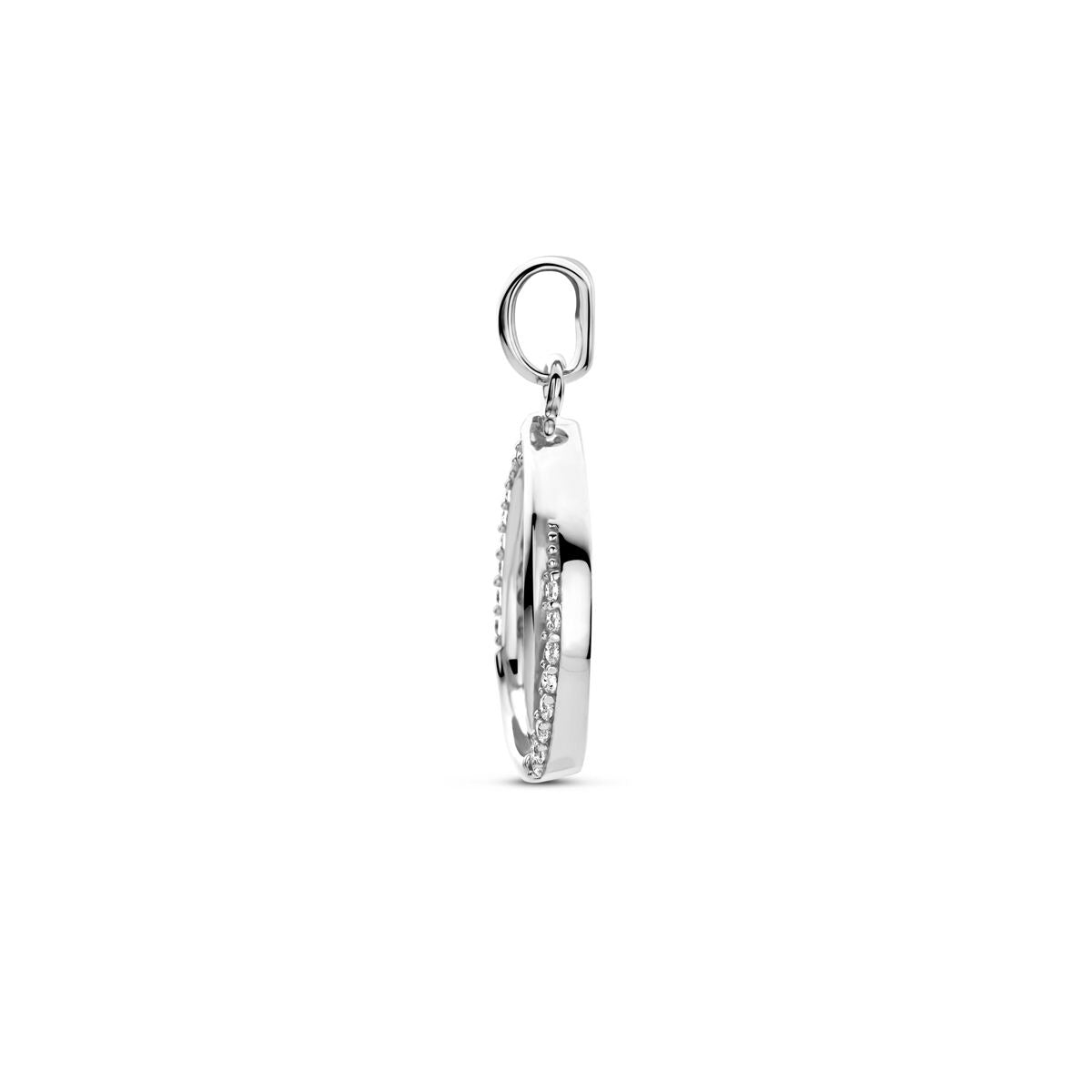 Colgante de plata con entorno de circonitas – plata 925 rodiada