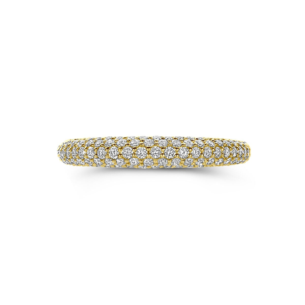 Anillo de oro amarillo de 14k con diamante
