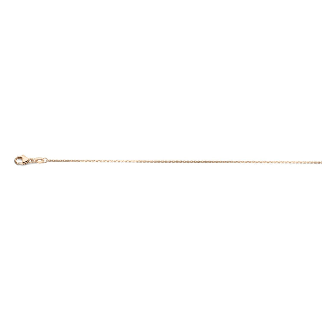 18k rosegouden dames ketting – anker collier 45 cm