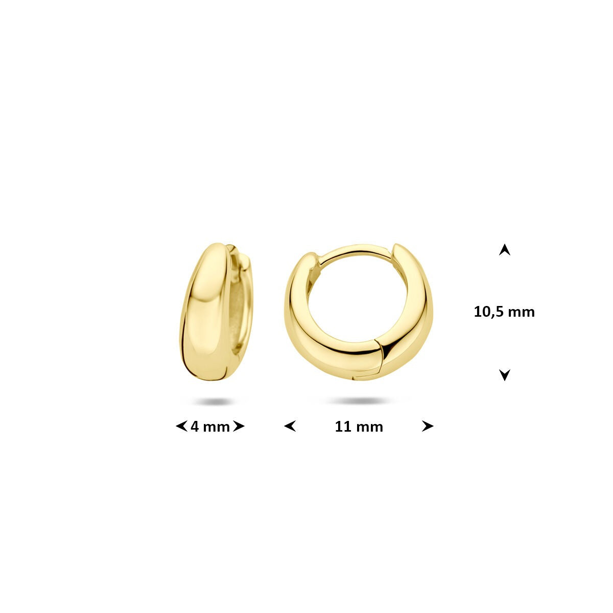 Aros chapados en oro de plata 925