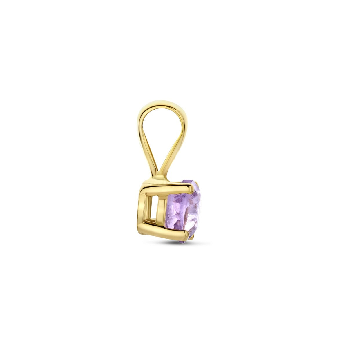 Colgante de oro amarillo de 14k con amatista