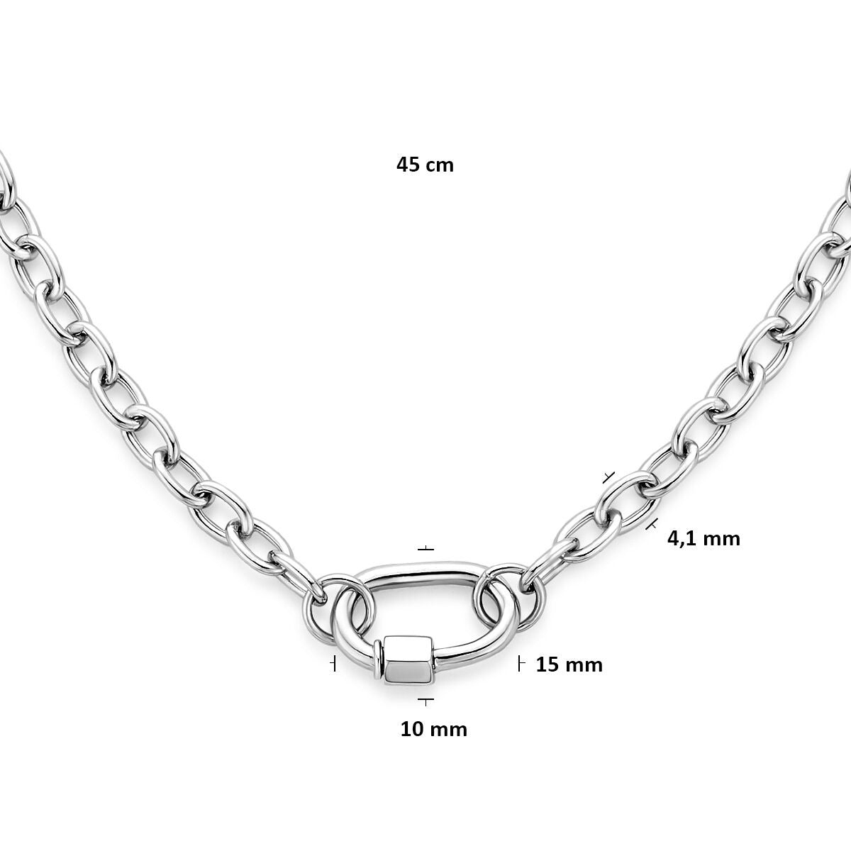 Collar de plata con conector