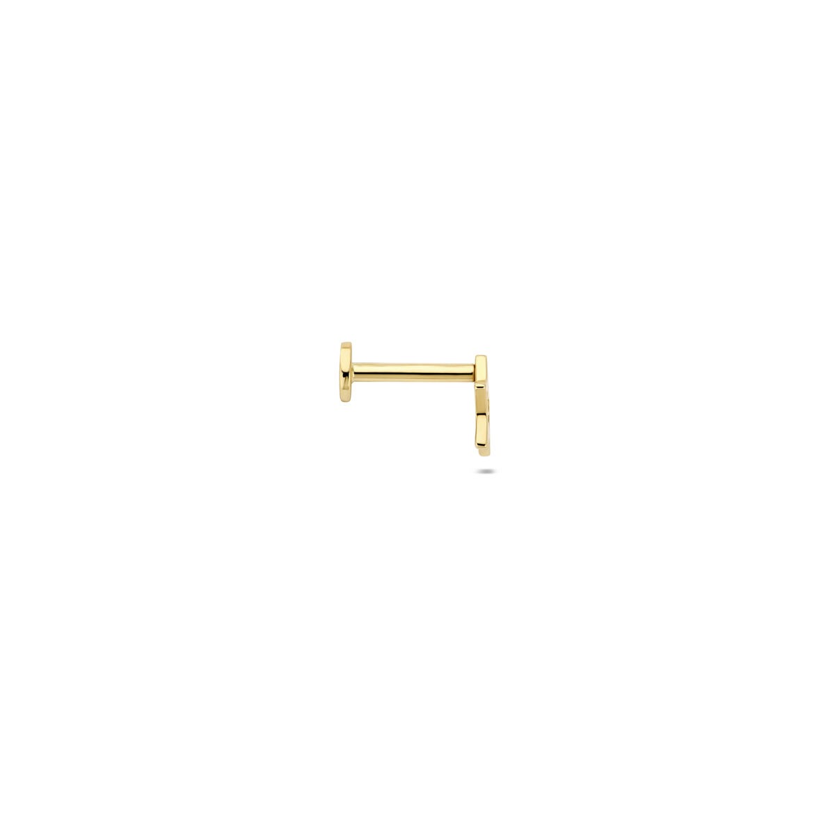 Piercing de estrella plana en oro amarillo de 14k – Por unidad