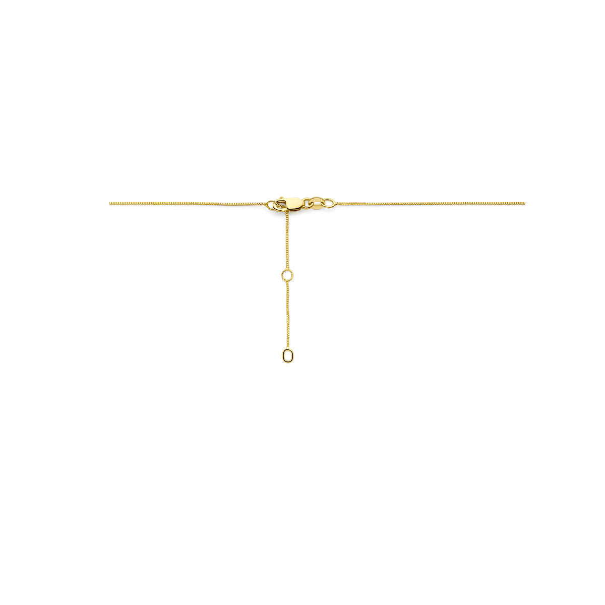 collar de oro amarillo de 14k con topacio London Blue y diamante
