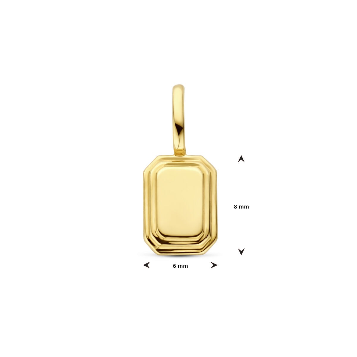 colgante de grabado en oro amarillo de 14k – elegante y personal en formato miniatura