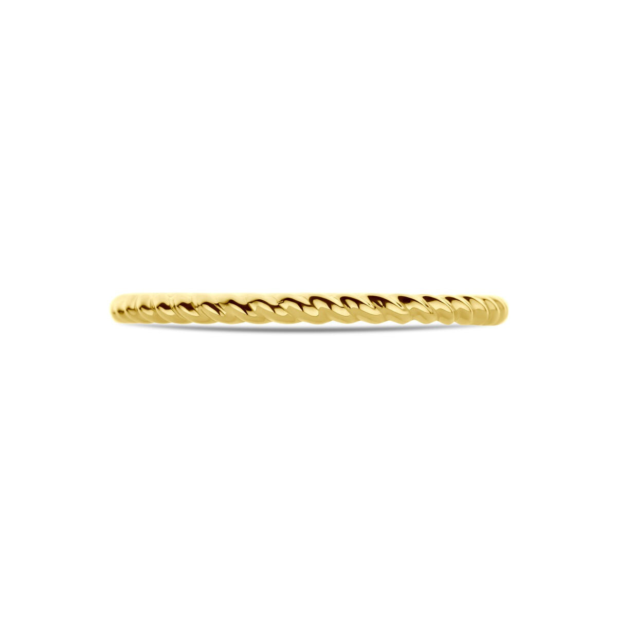Anillo de mujer de oro amarillo trenzado – 1.5mm