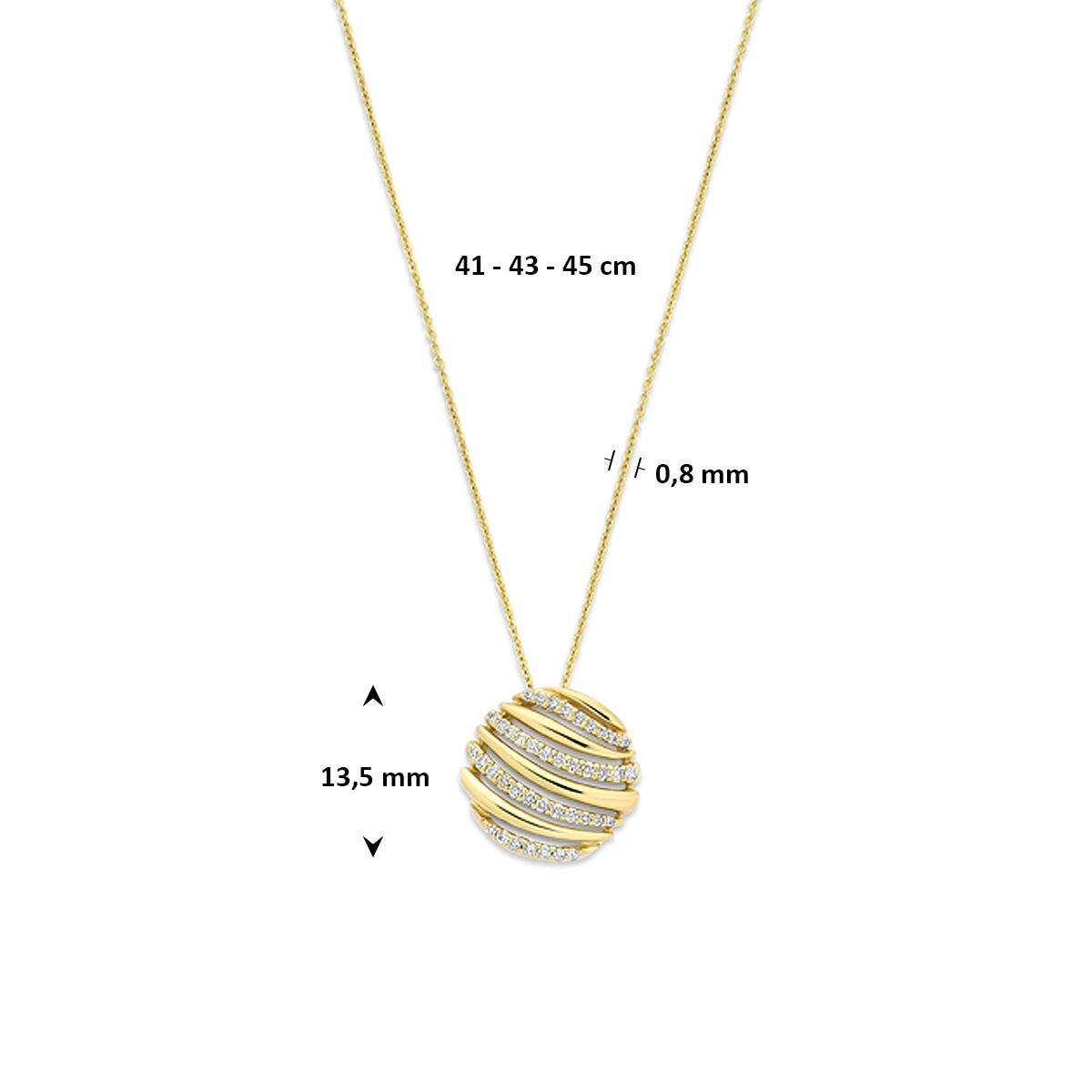 collar de oro amarillo con diamante 0.15ct