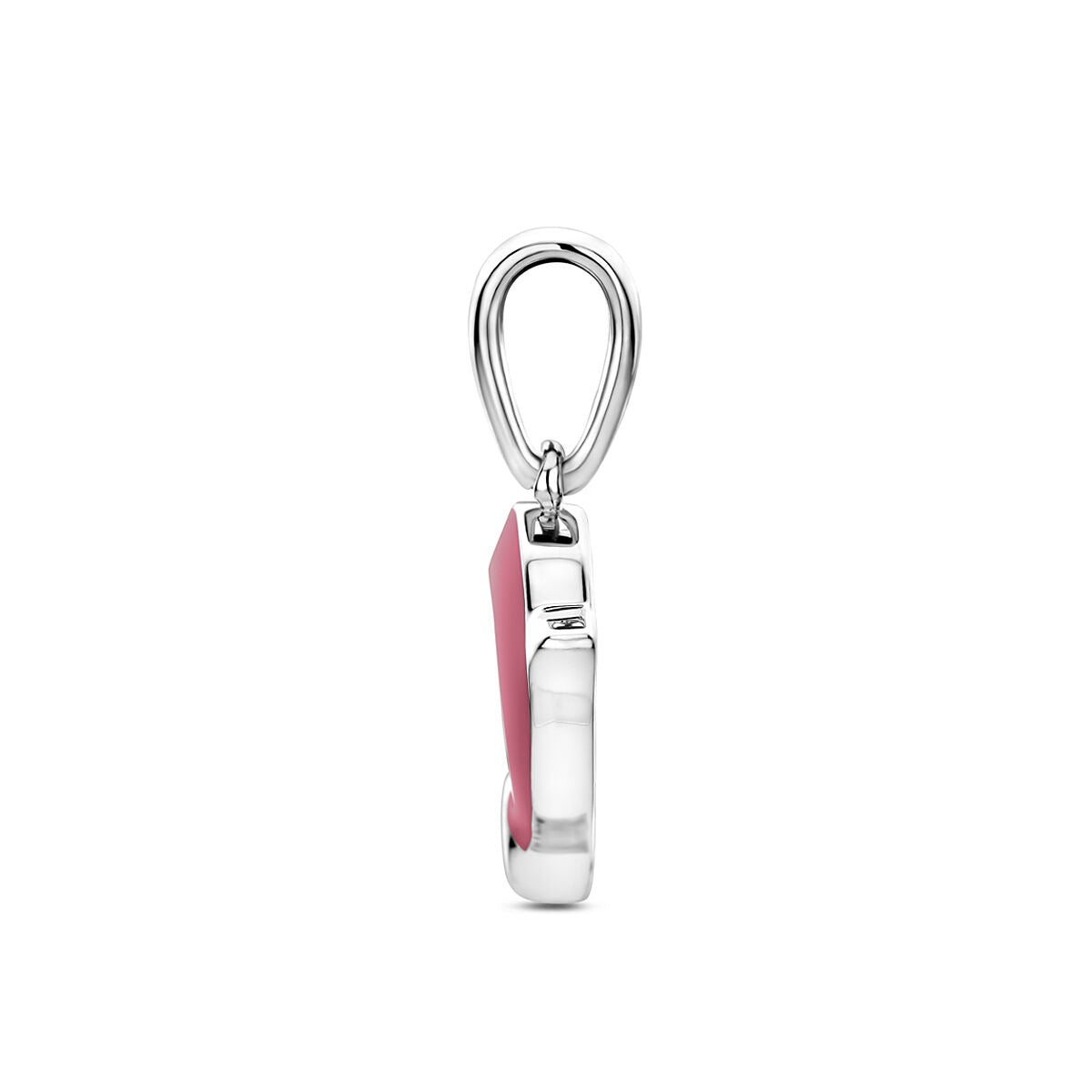 Colgante infantil de delfín de plata rodiada con esmalte