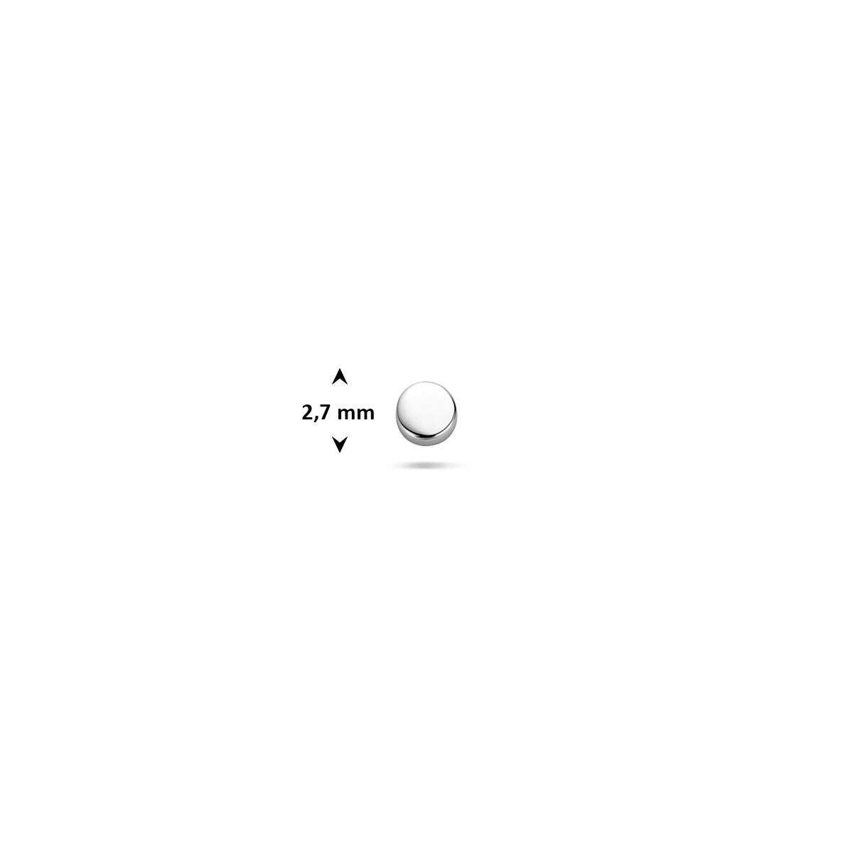 Piercing redondo de plata - rodiado en plata 925