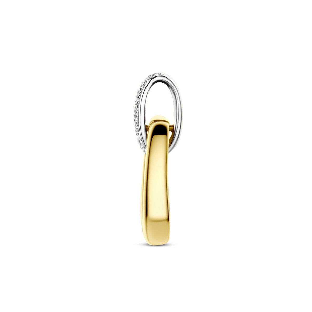 colgante de oro bicolor con diamante 0,07 ct