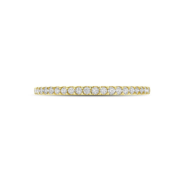 14k Geelgouden ring met 0.15ct lab grown diamant