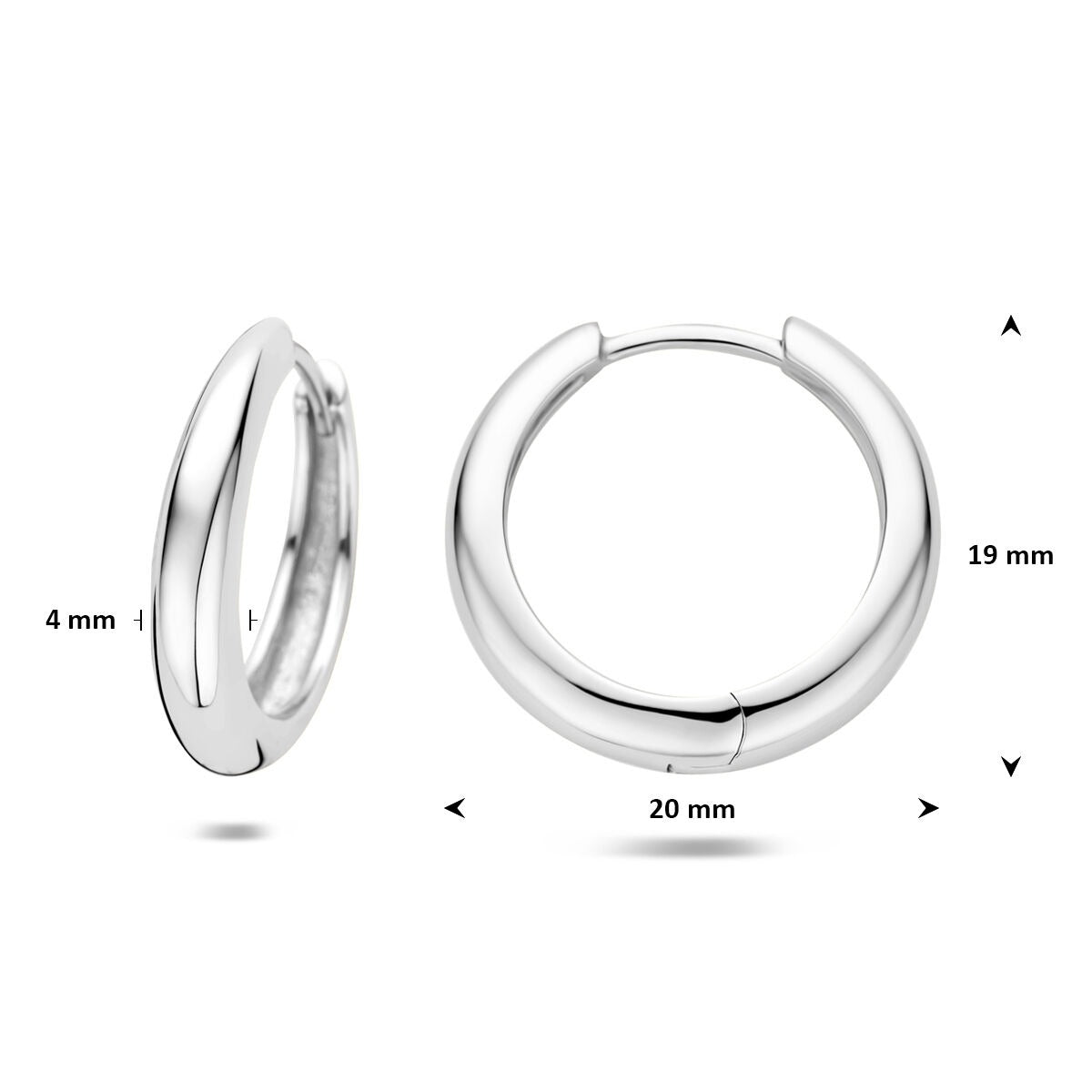 Aros de plata 925 rodiados