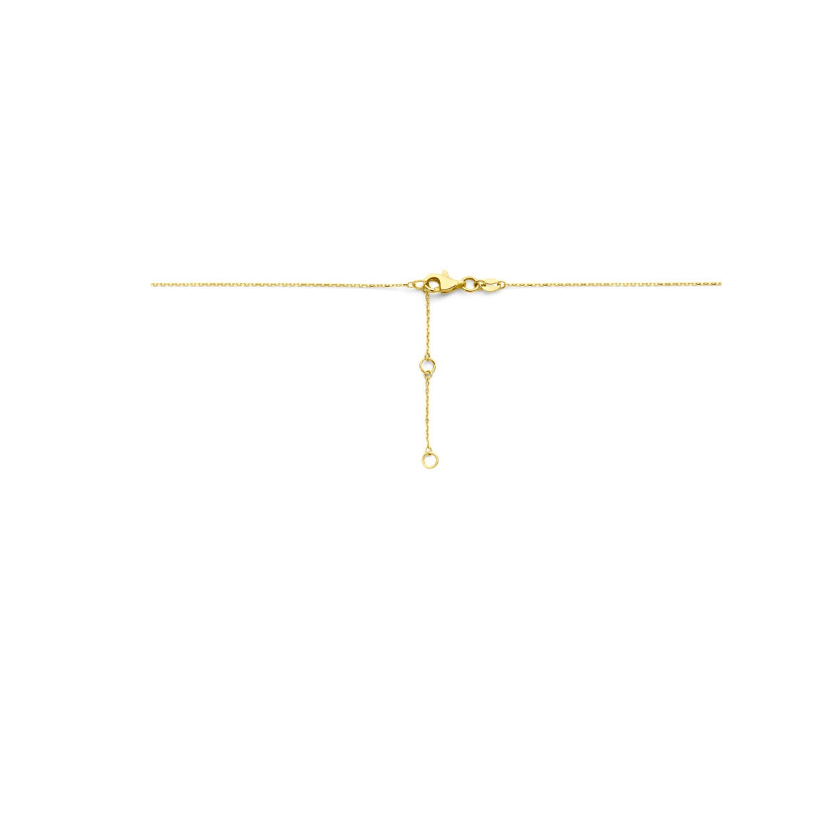 Collar de mujer en oro de 14k con dos corazones – 45 cm