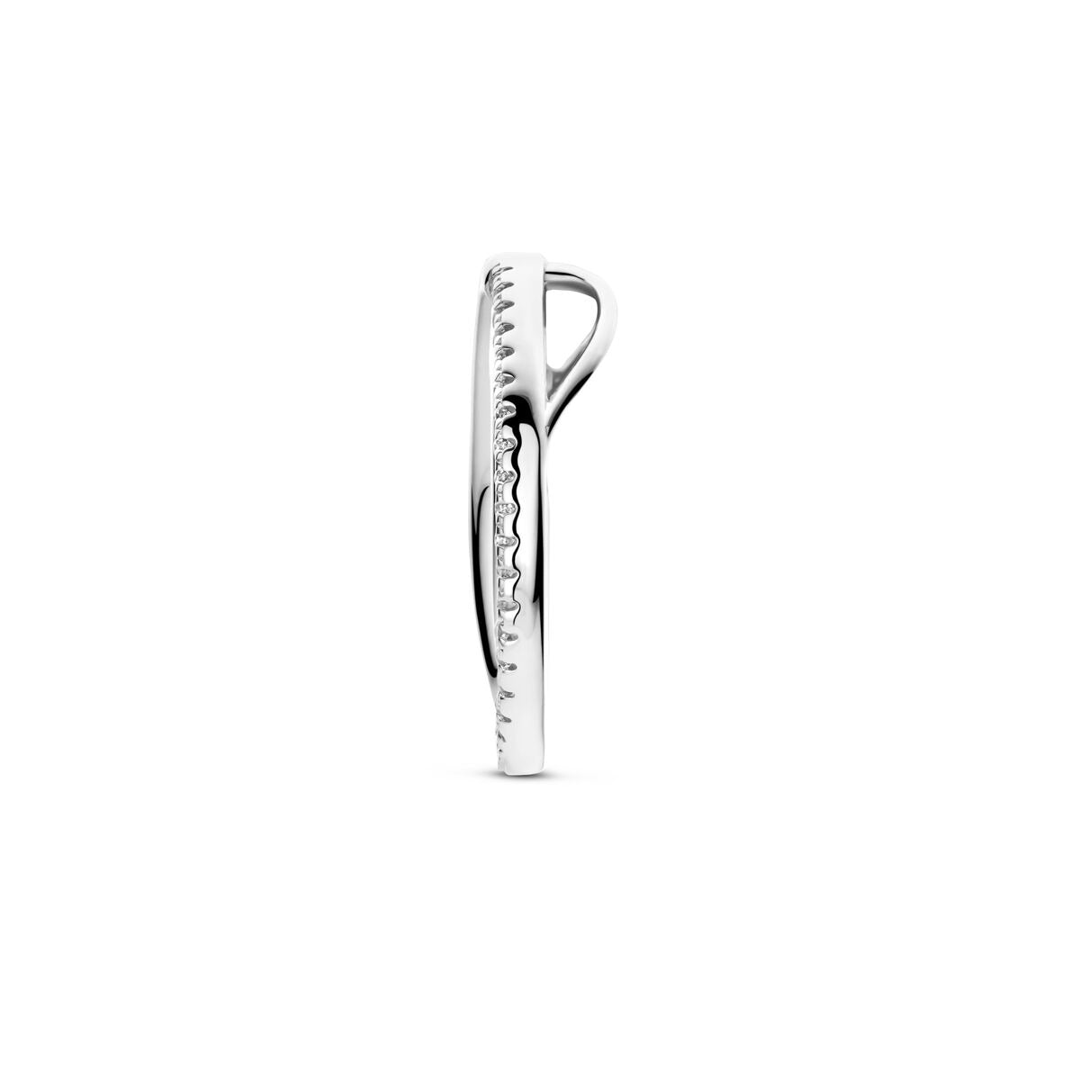 Colgante de plata con entorno de circonitas – plata 925 rodiada
