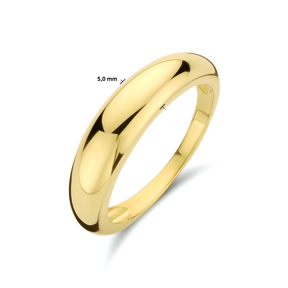 anillo de mujer chapado en oro amarillo – clásico y poderoso