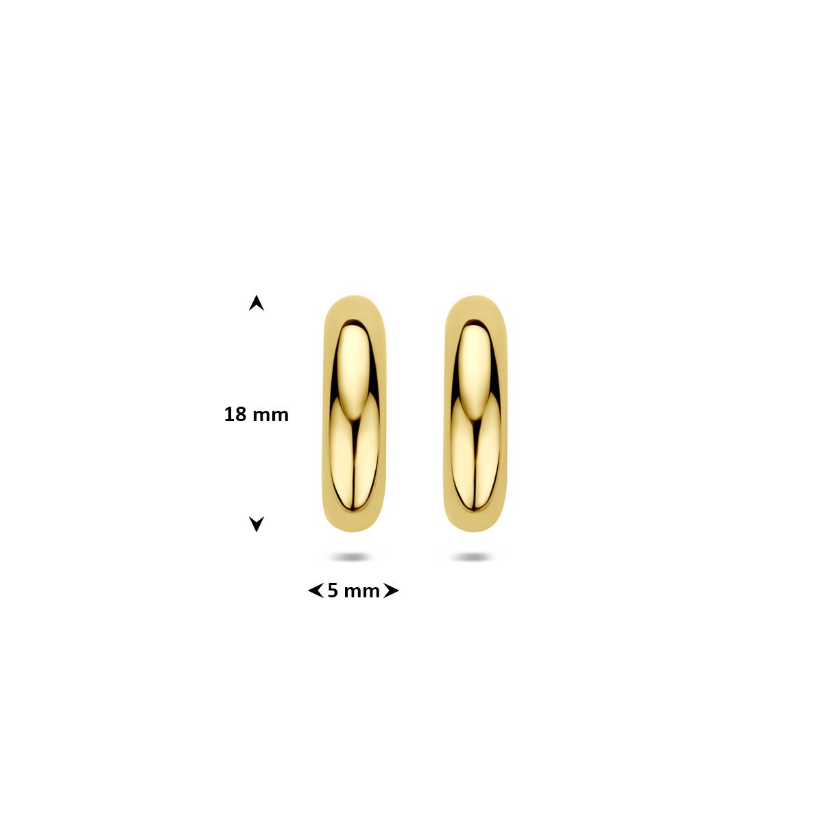Aros de oro amarillo de 14k
