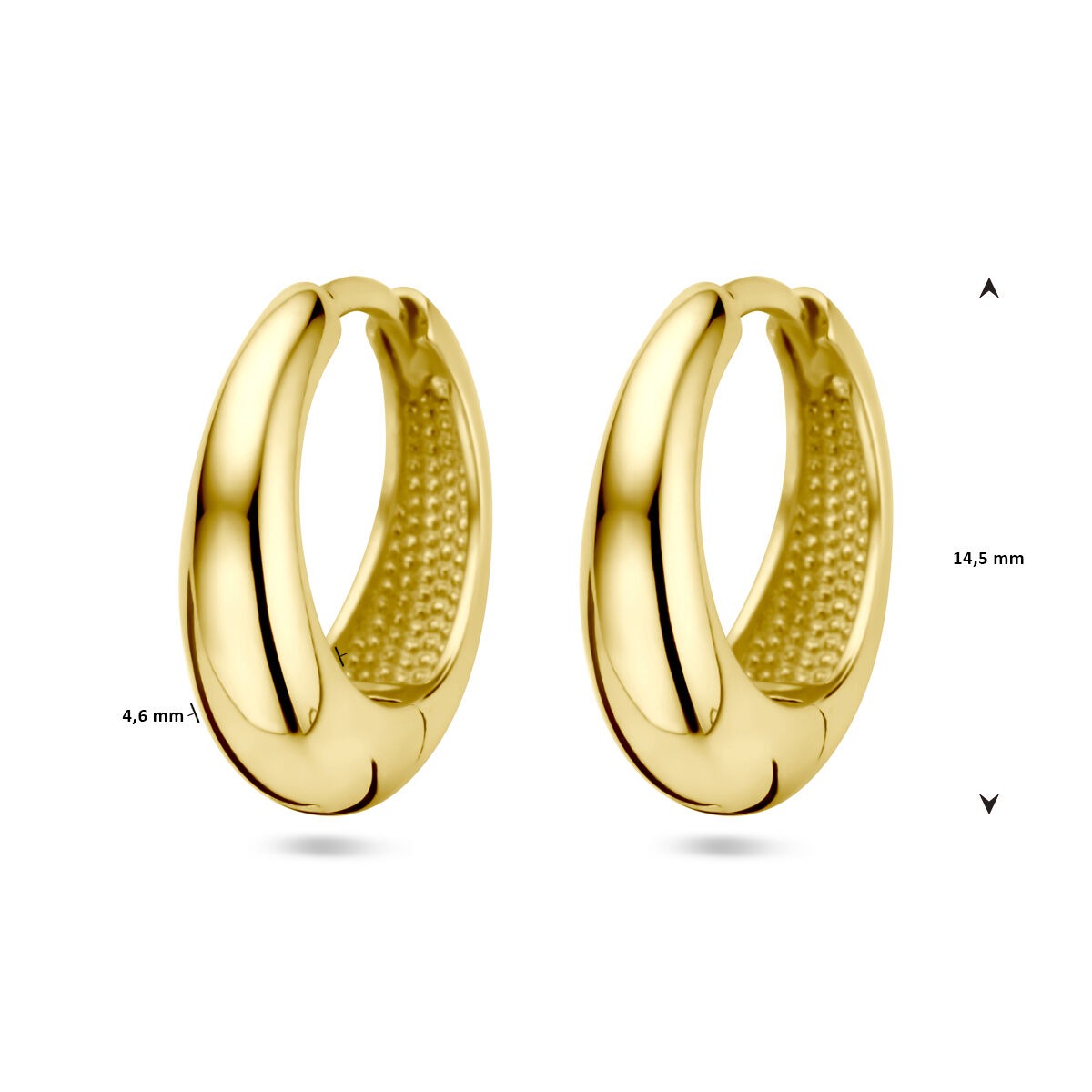 Aros de mujer de oro de 14k – 14.5 mm