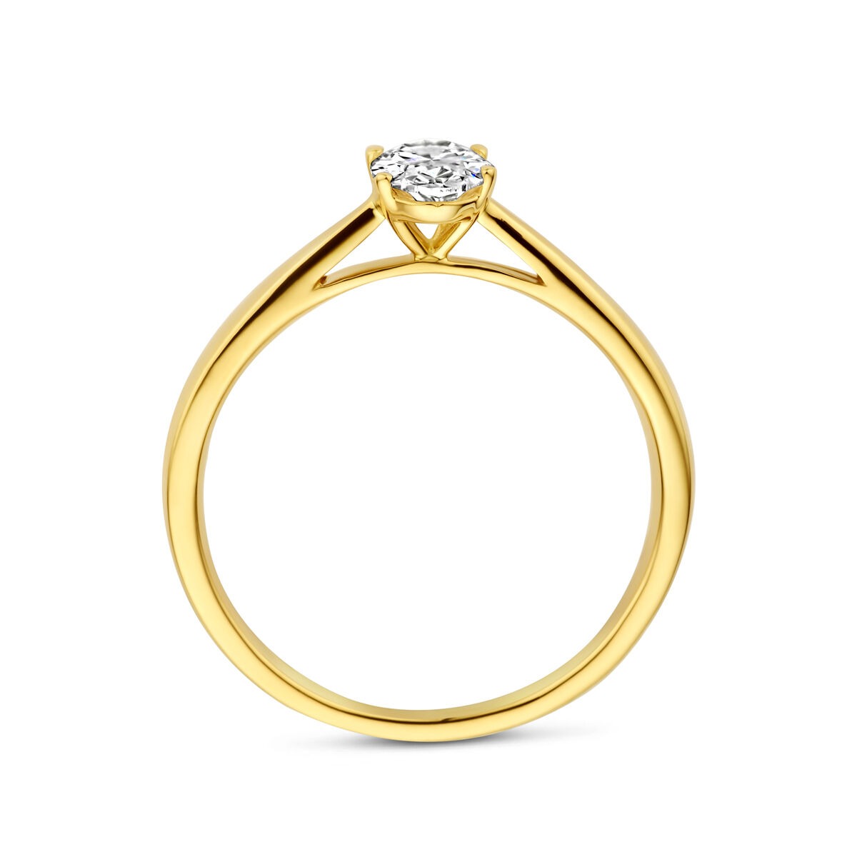 anillo de oro amarillo 14k con diamante cultivado en laboratorio – ovalado 0.50ct
