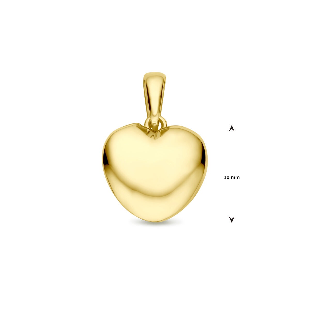 colgante de corazón en oro amarillo de 14k – símbolo de amor y elegancia