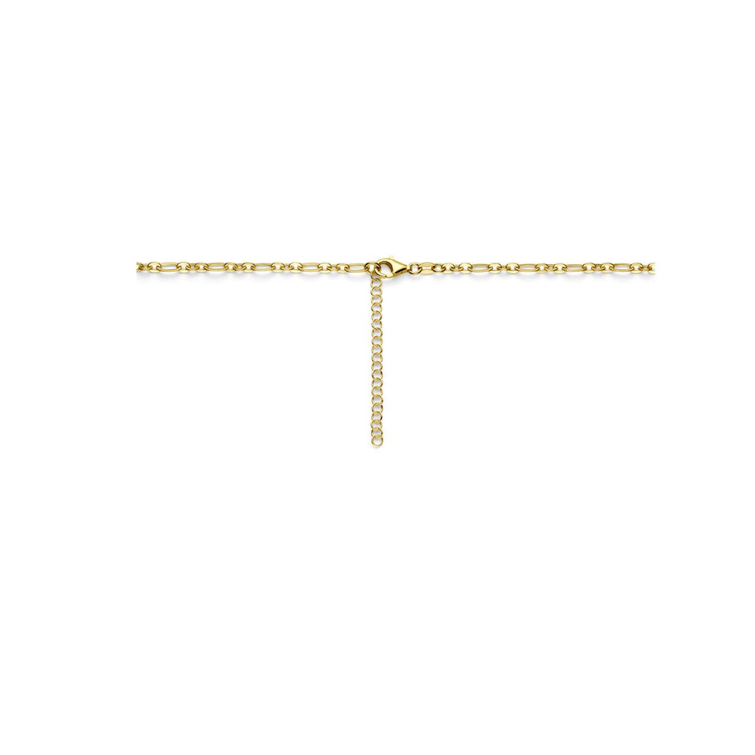 Verguld zilveren collier met zoetwaterparels en roze jade – 925 zilver