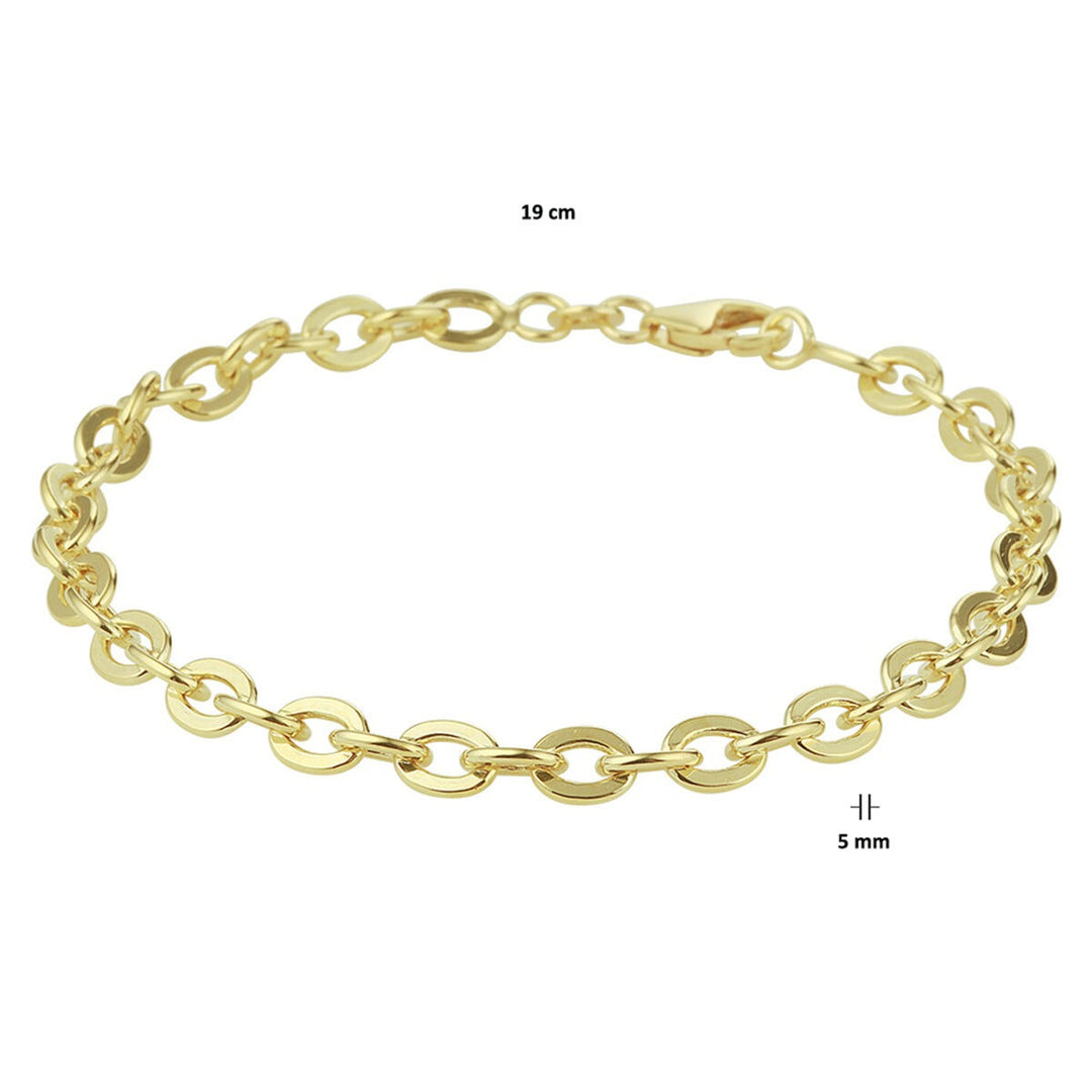 14k Geelgouden anker armband