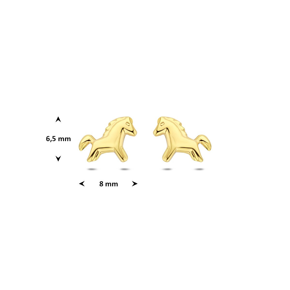 9k pendientes de botón caballo
