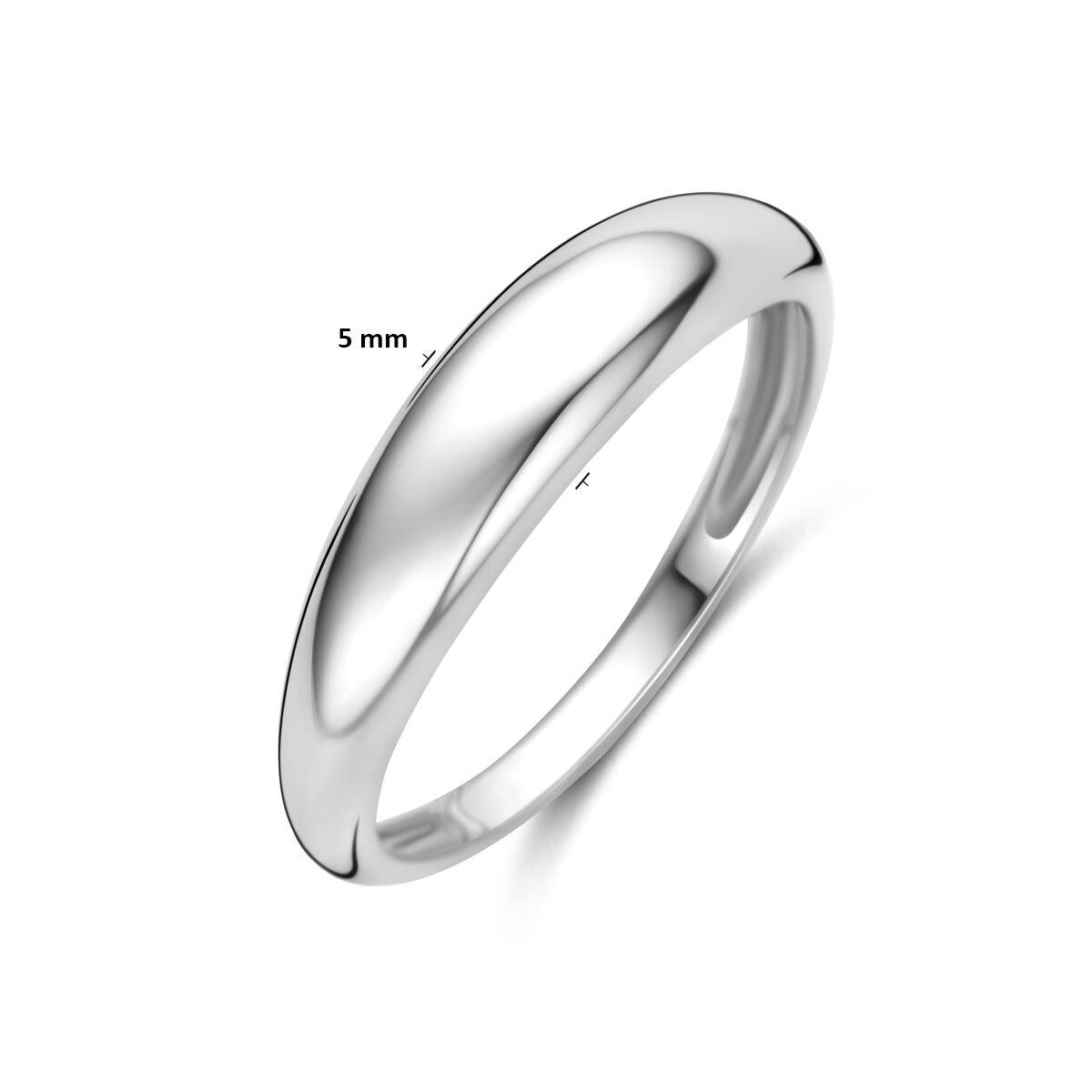 anillo de plata rodiado