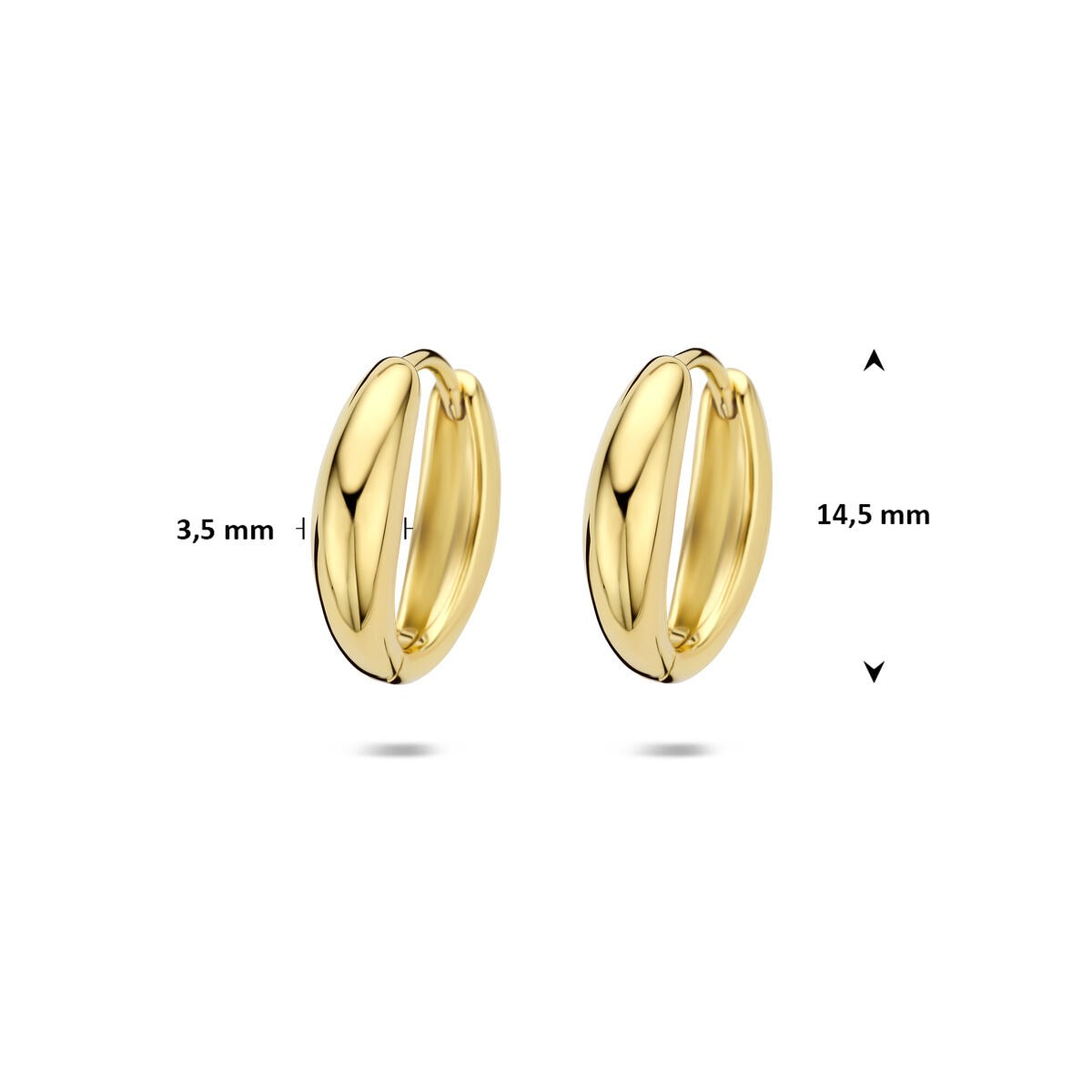 Aros chapados en oro amarillo de plata