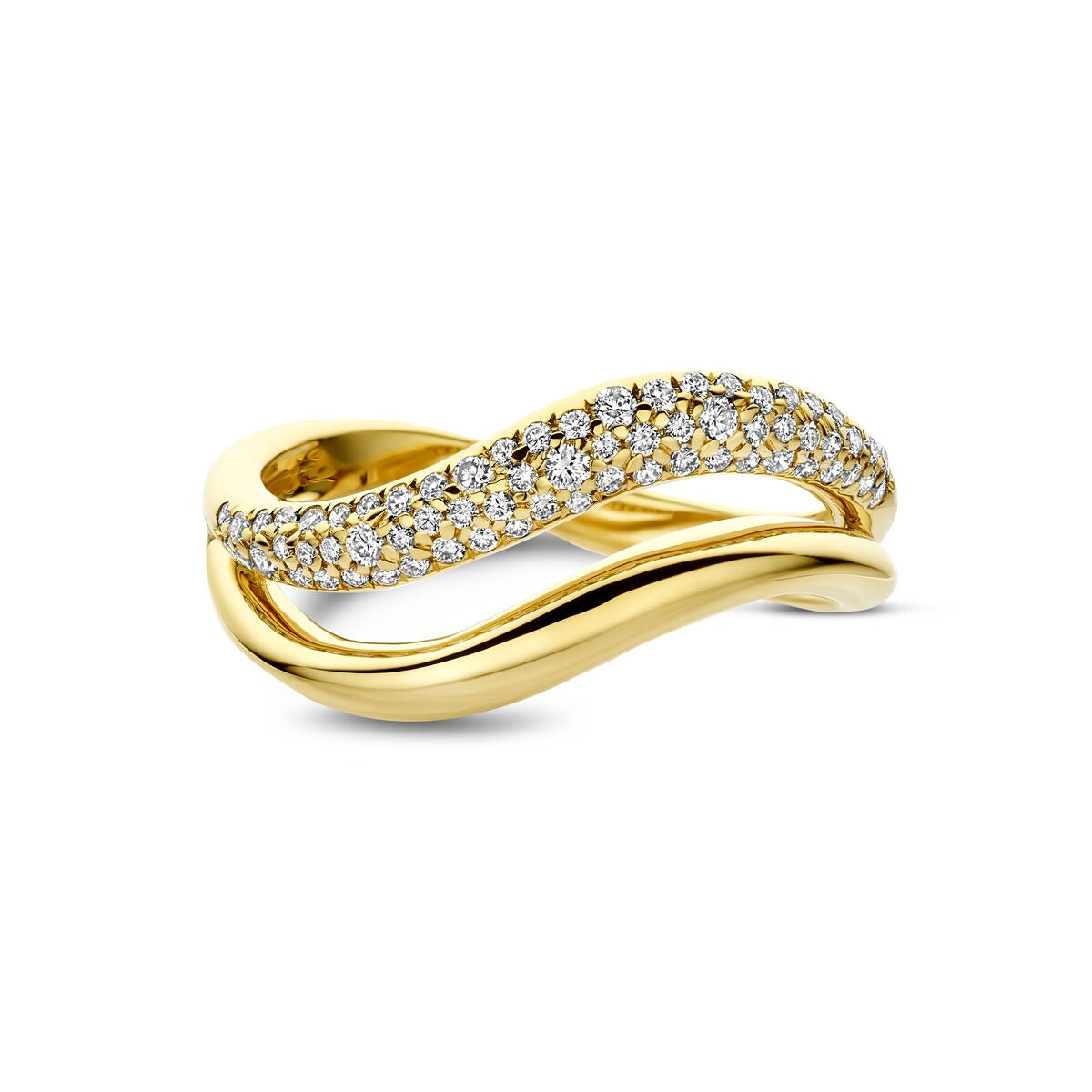 anillo de oro amarillo de 14k con diamante de 0.32ct