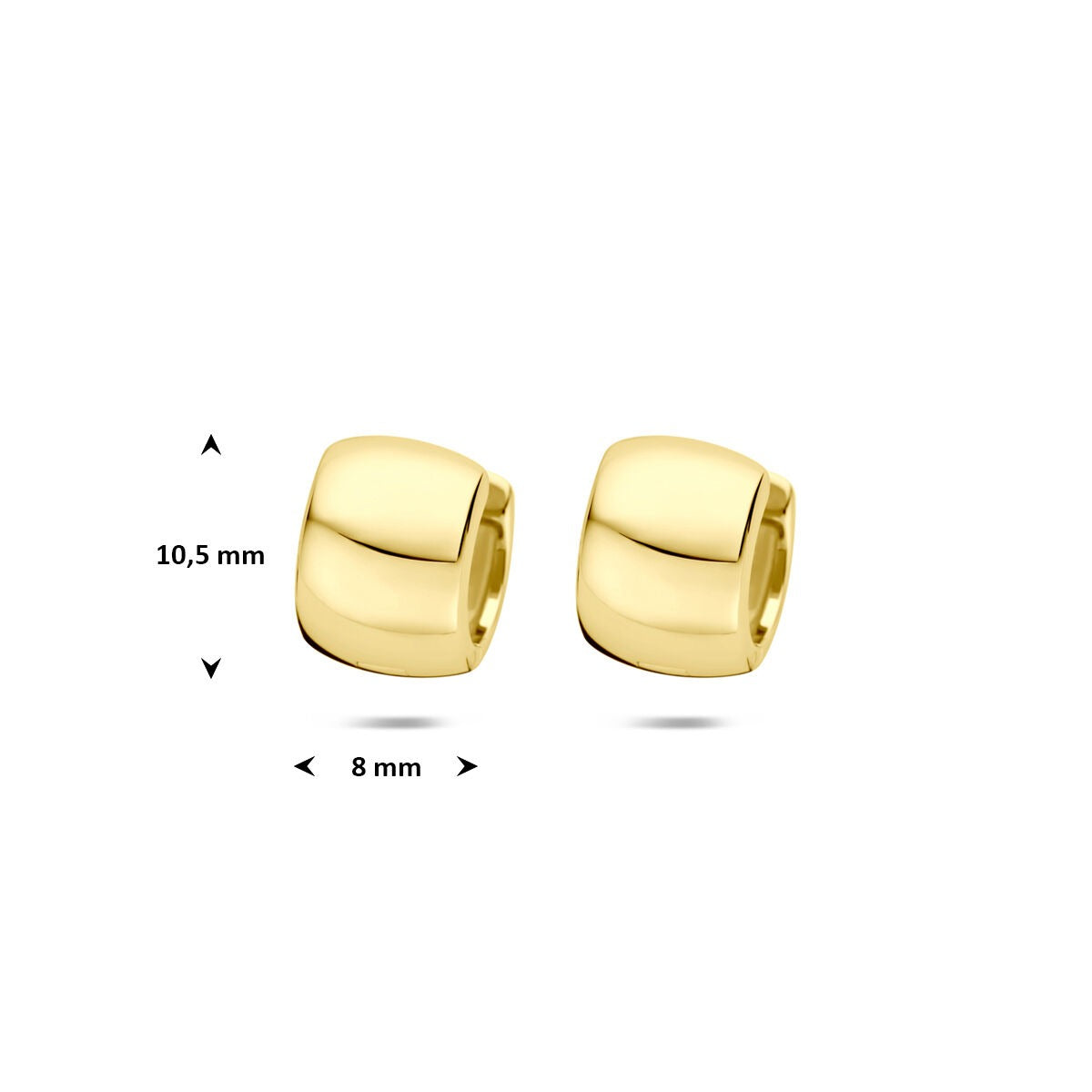 Aros chapados en oro de plata 925