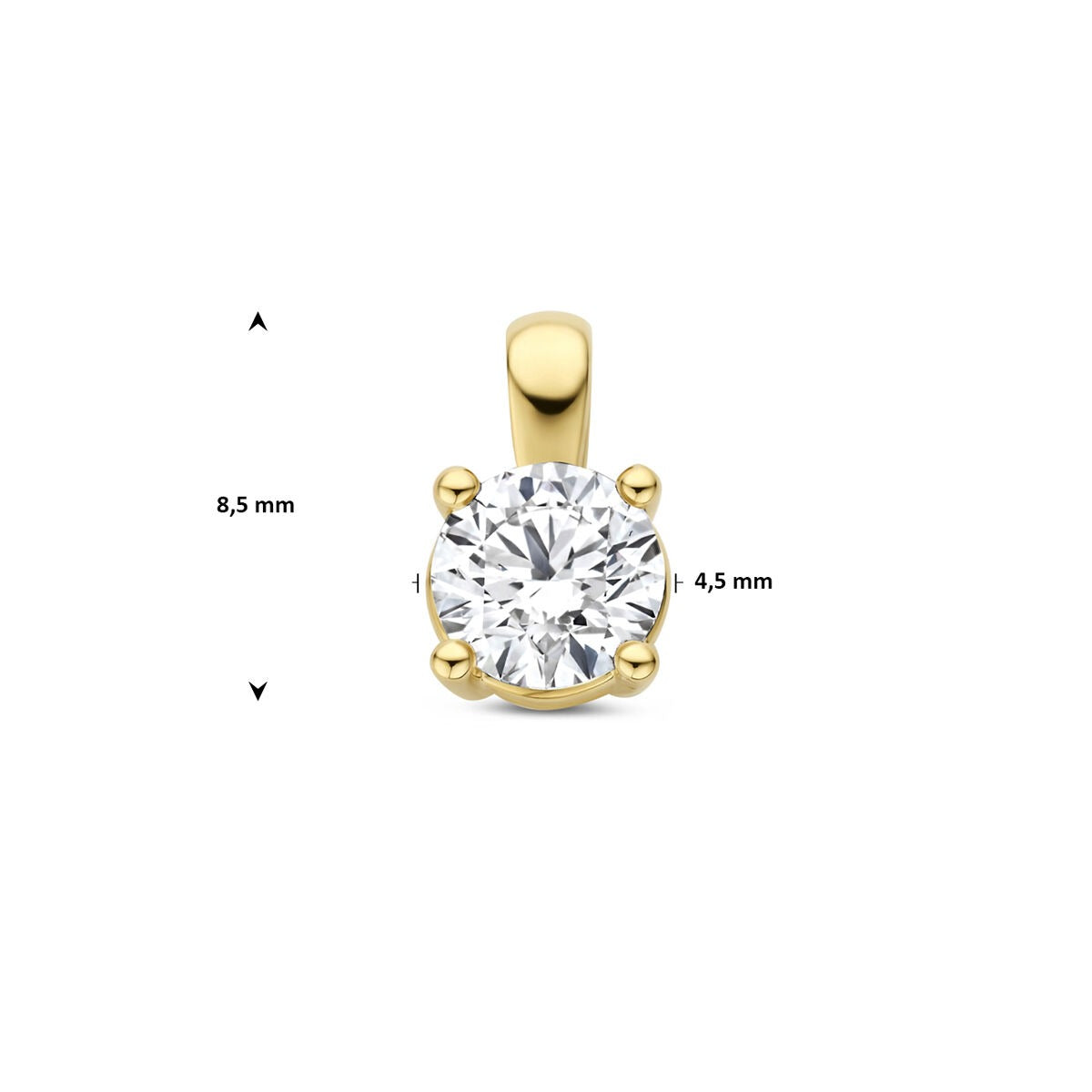 colgante de oro amarillo de 14k con diamante cultivado en laboratorio – 0.25 ct talla brillante