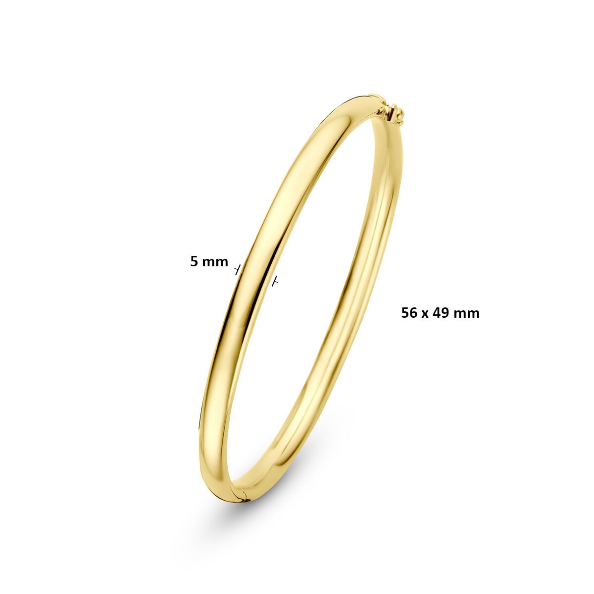 Brazalete de mujer de 14k oro amarillo Silgold 5 mm
