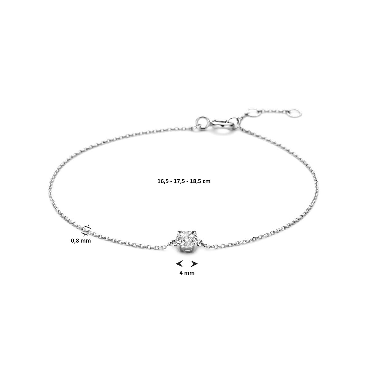 pulsera de oro blanco con circonitas – eslabón ancla