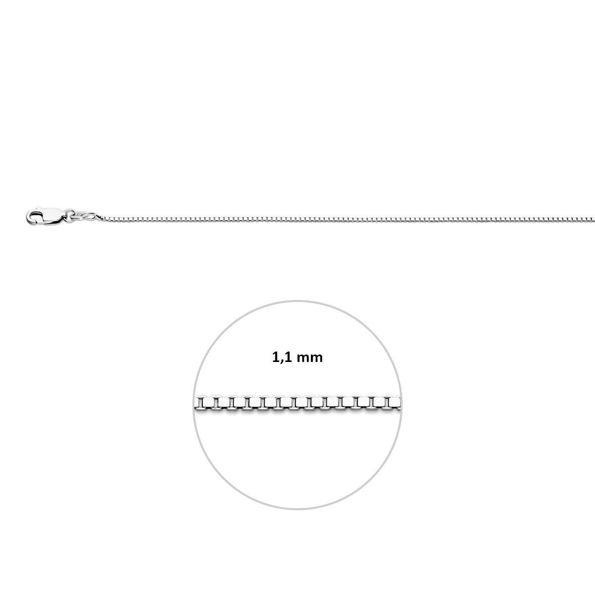 Collar veneciano de plata chapado en rodio de mujer