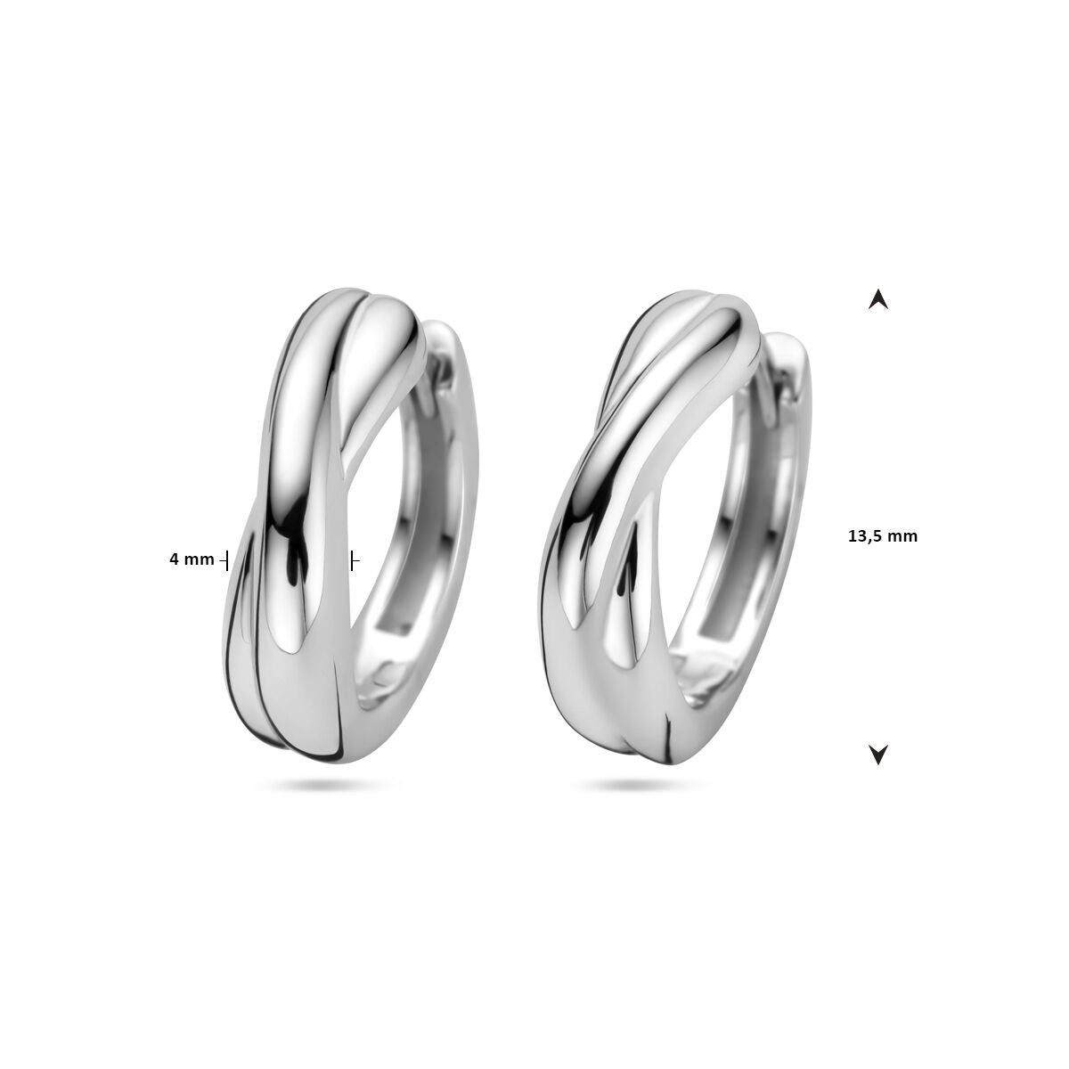 Aros de plata 925 rodiados – 13.5 mm