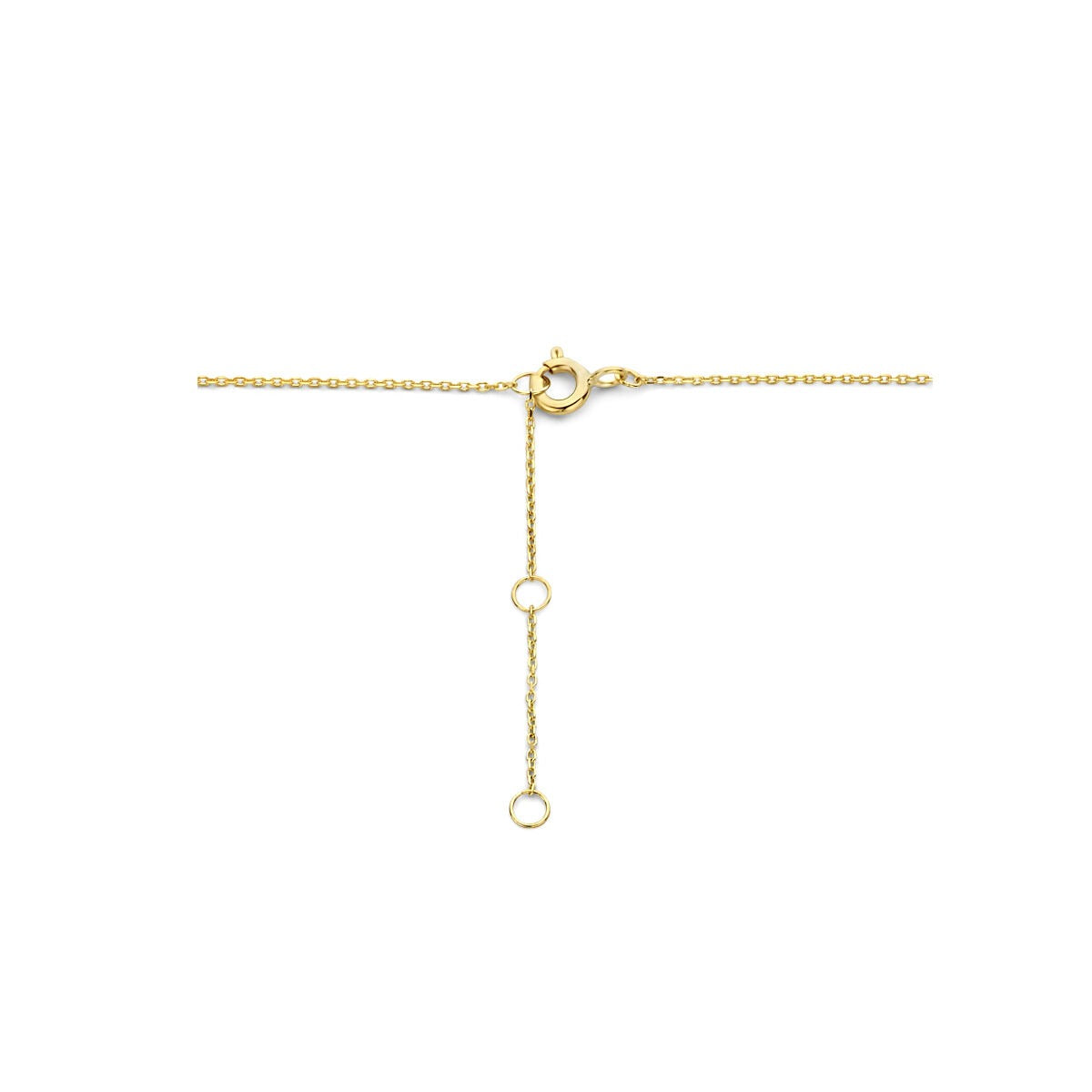 collar de trébol de oro amarillo de 9k