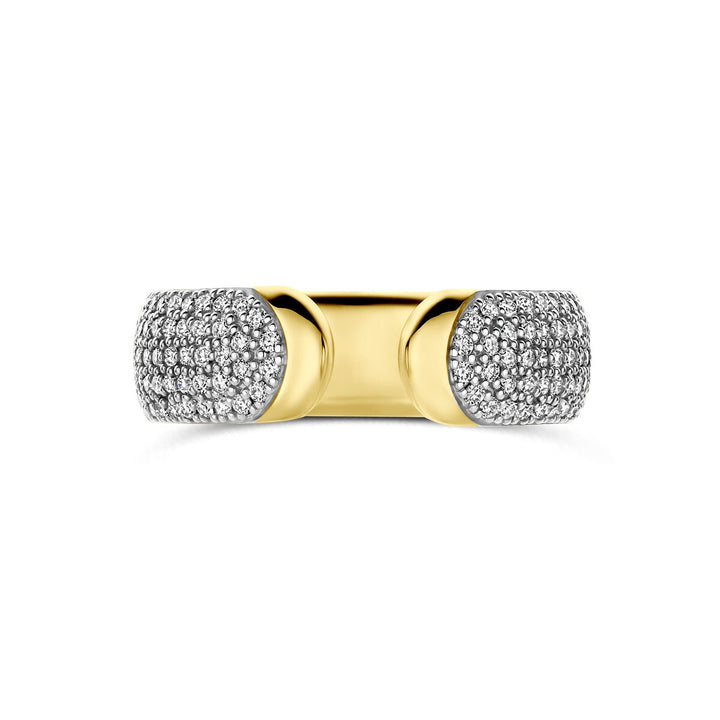 14k geelgouden ring met diamant