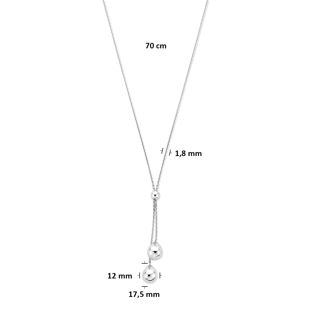 Collar y de plata con bolitas