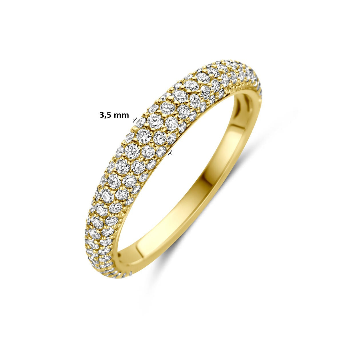 Anillo de oro amarillo de 14k con diamante