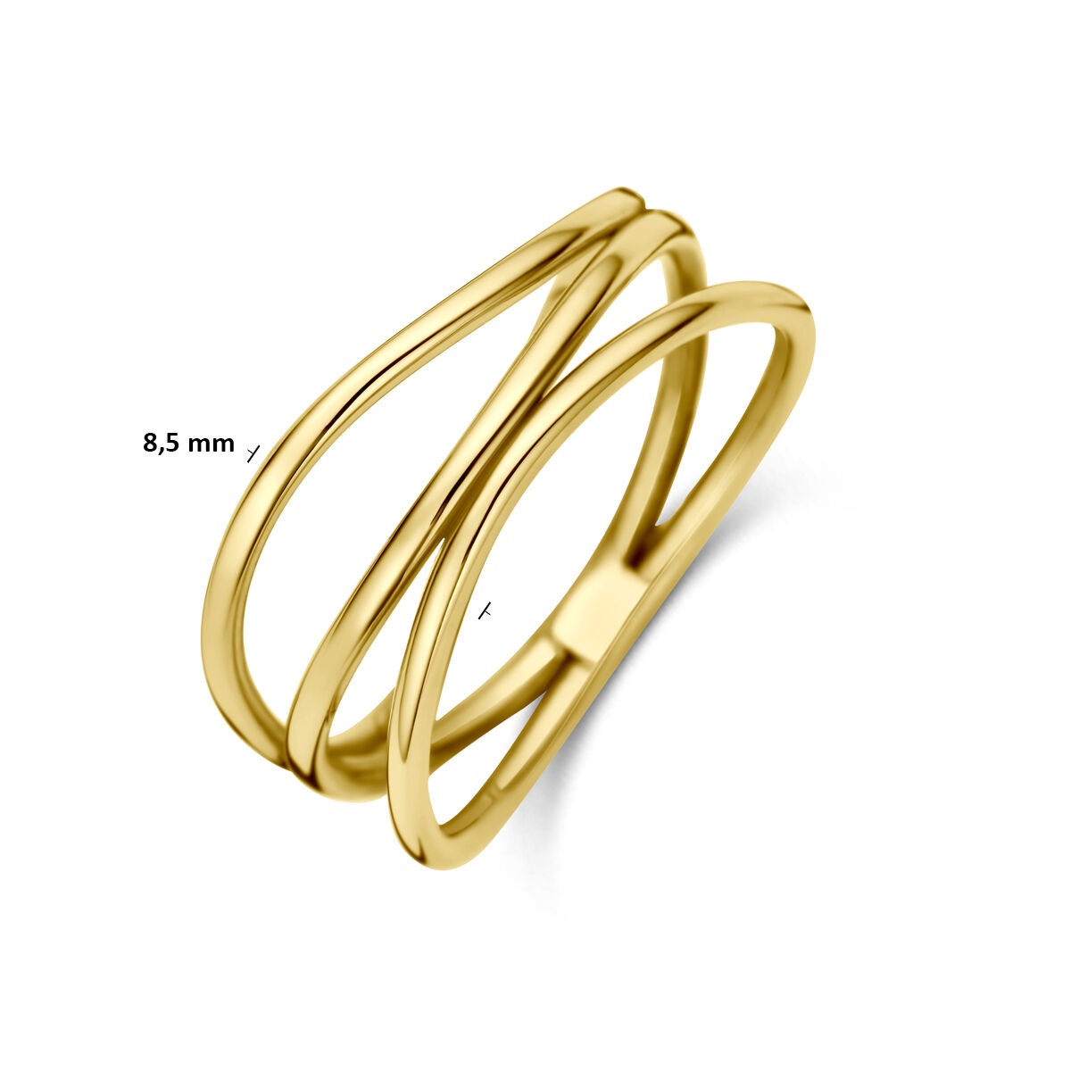 Anillo de oro amarillo 8,5 mm de mujer