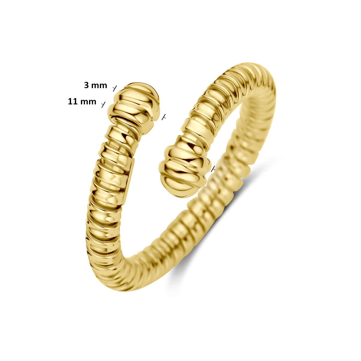 Anillo de oro amarillo 11 mm de mujer