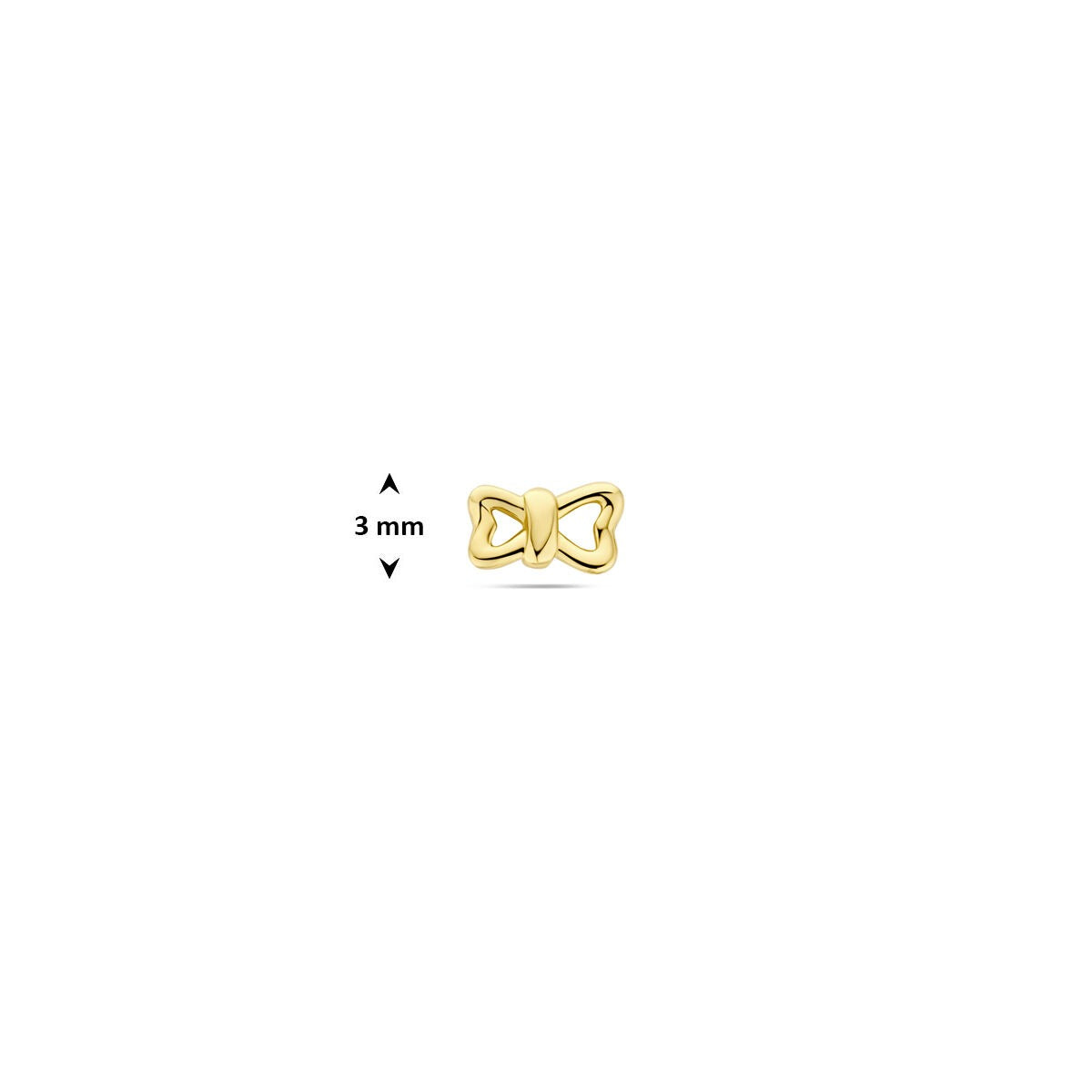 Piercing de espalda plana de oro amarillo de 14k - Por unidad