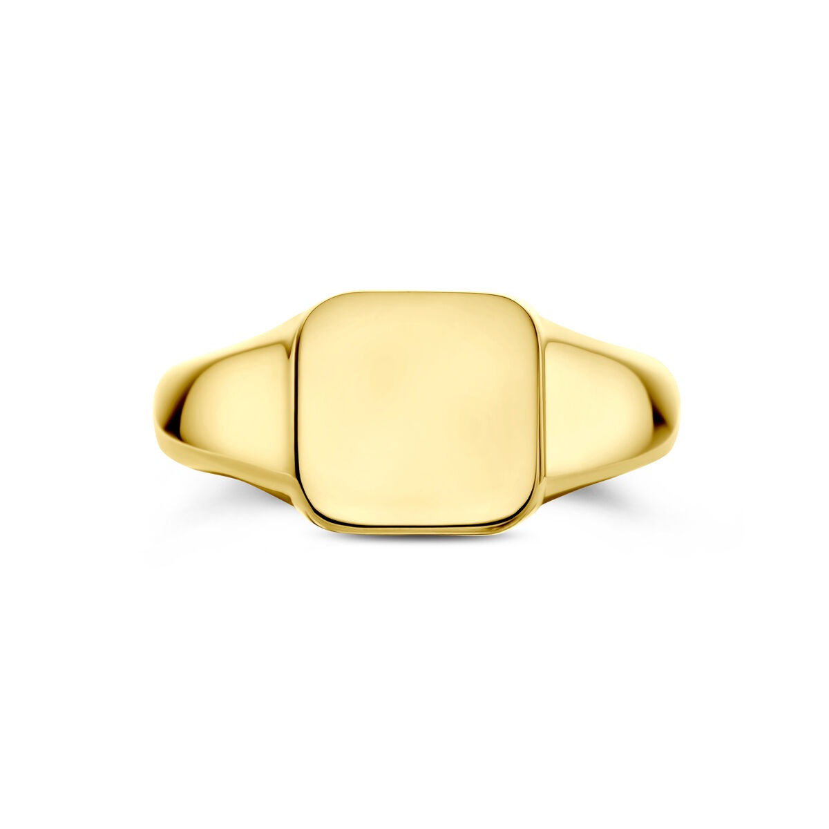 anillo de sello de mujer en oro amarillo de 14k – 9 x 9.5 mm