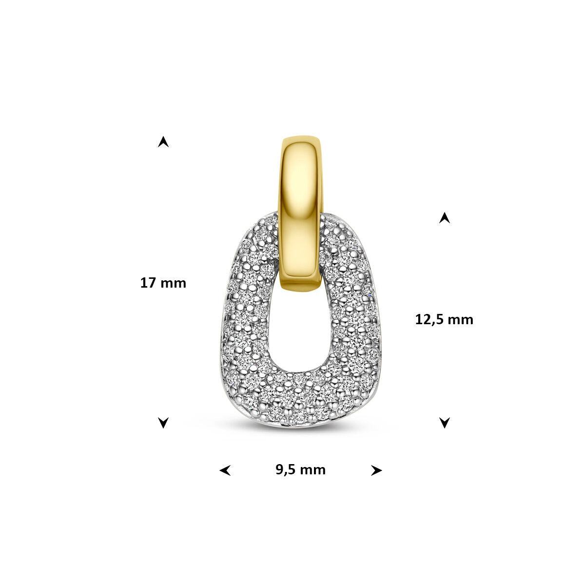 Colgante de oro bicolor con diamante